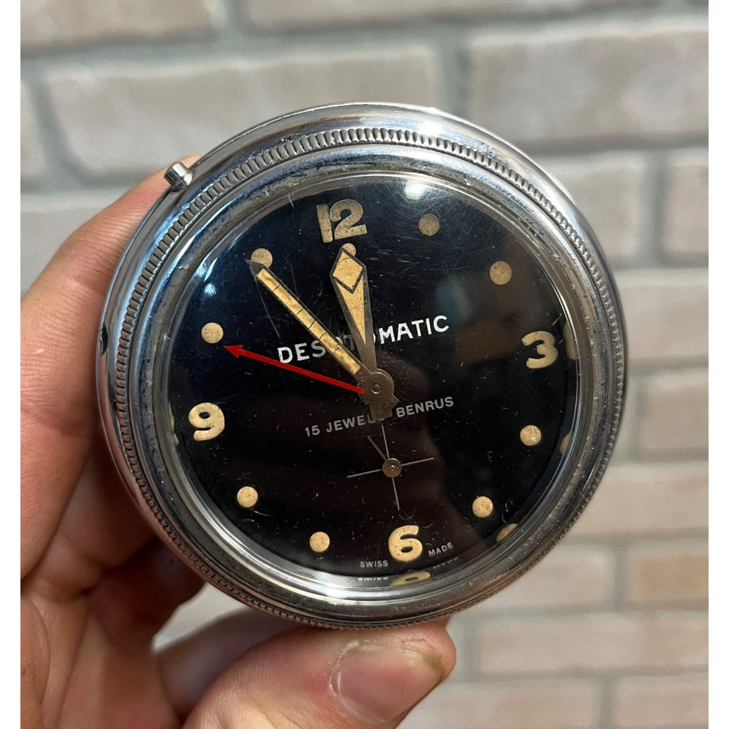 1950s Benrus DK 14 Desotomatic Steering Wheel Auto Car Clock Desoto Non-Working