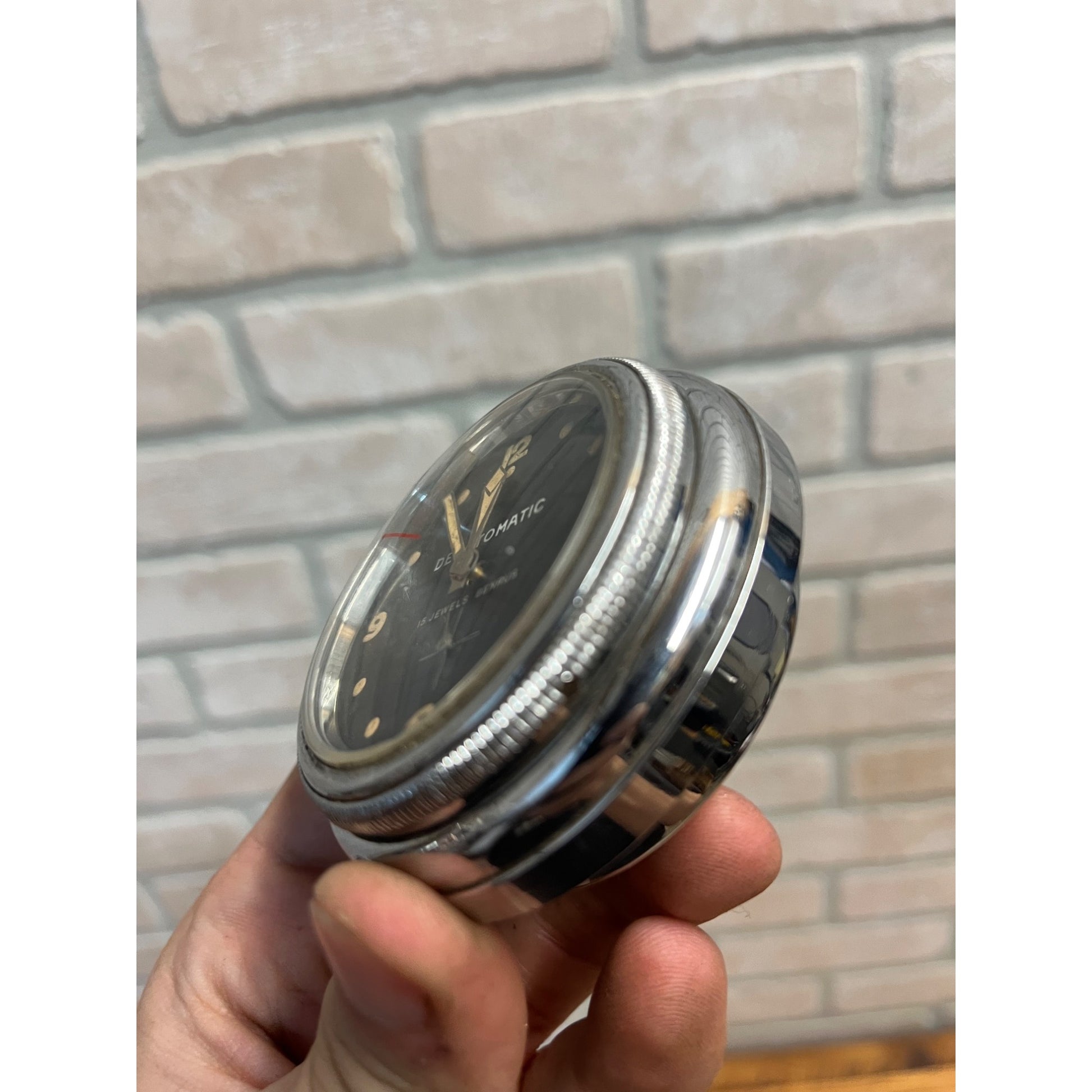 1950s Benrus DK 14 Desotomatic Steering Wheel Auto Car Clock Desoto Non-Working