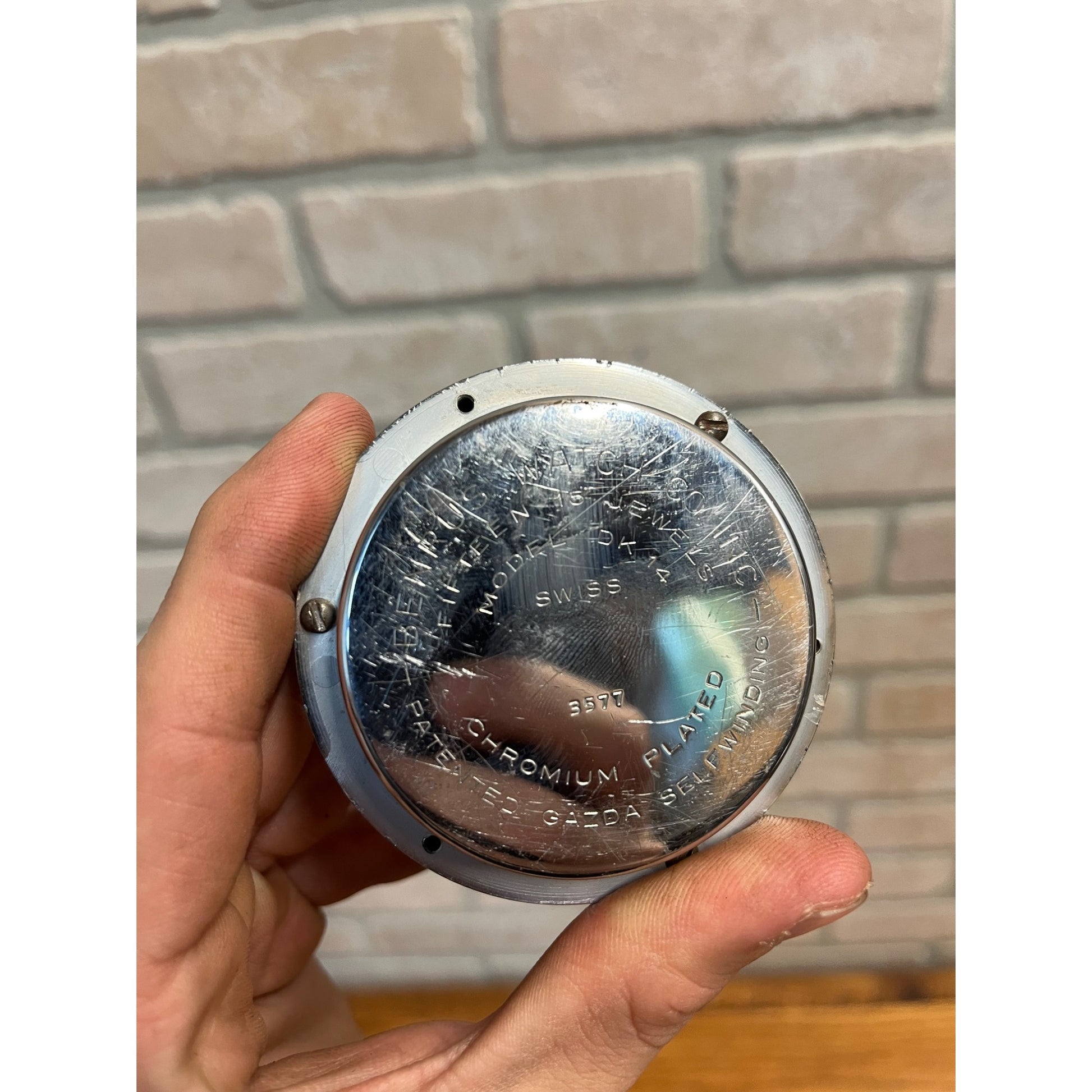 1950s Benrus DK 14 Desotomatic Steering Wheel Auto Car Clock Desoto Non-Working