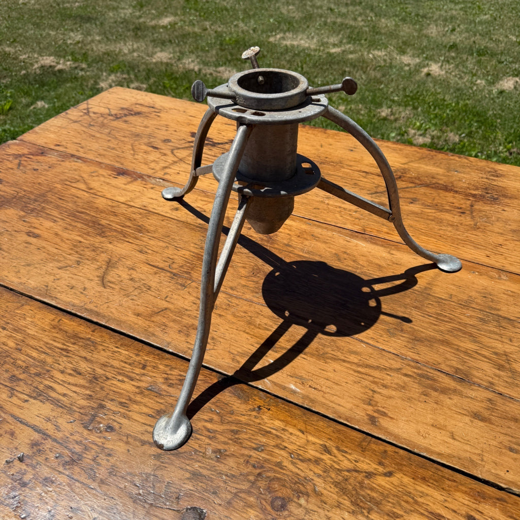 Vtg Tri-Fold Metal Tree Stand Artificial Tripod Mid-Century Atomic Age Christmas
