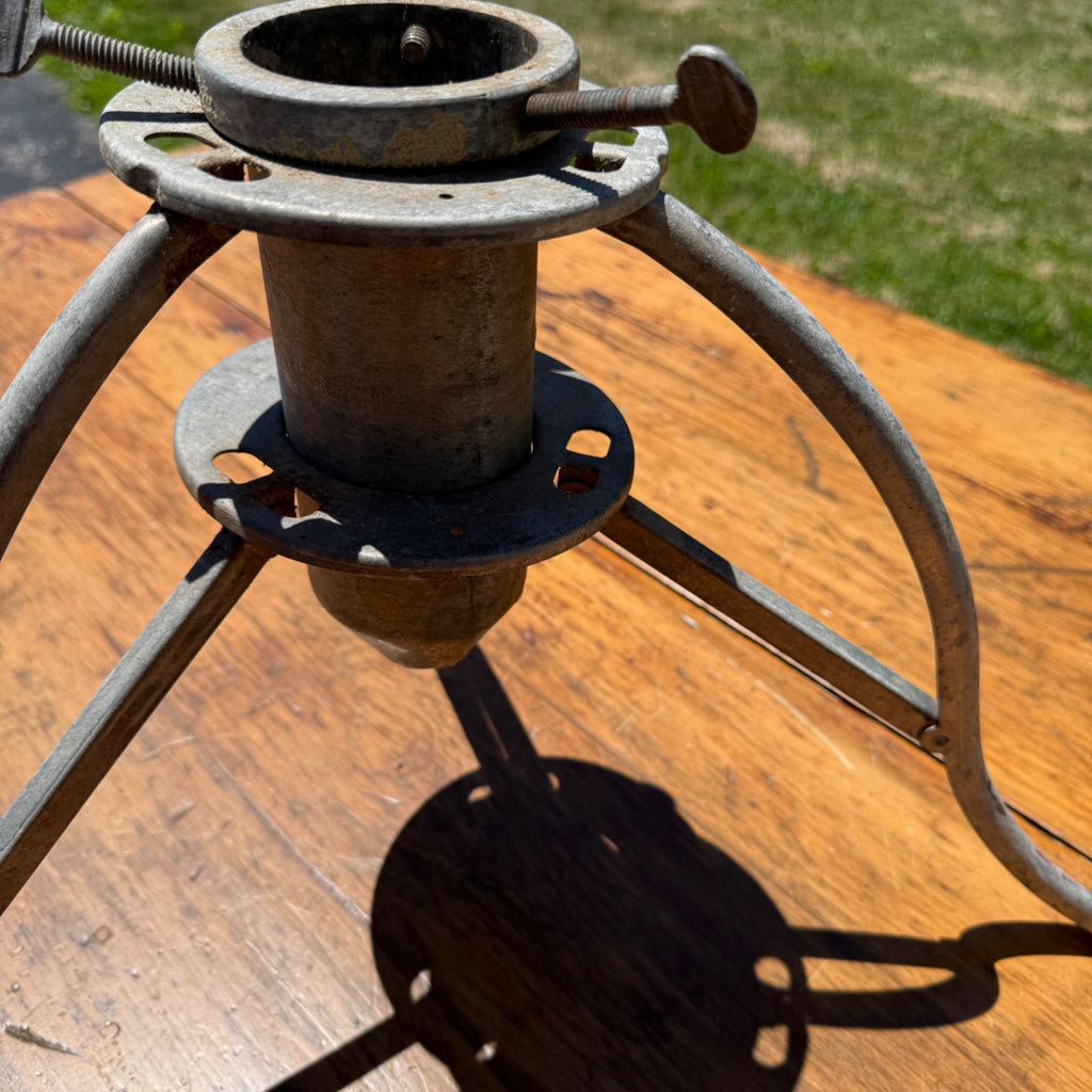 Vtg Tri-Fold Metal Tree Stand Artificial Tripod Mid-Century Atomic Age Christmas