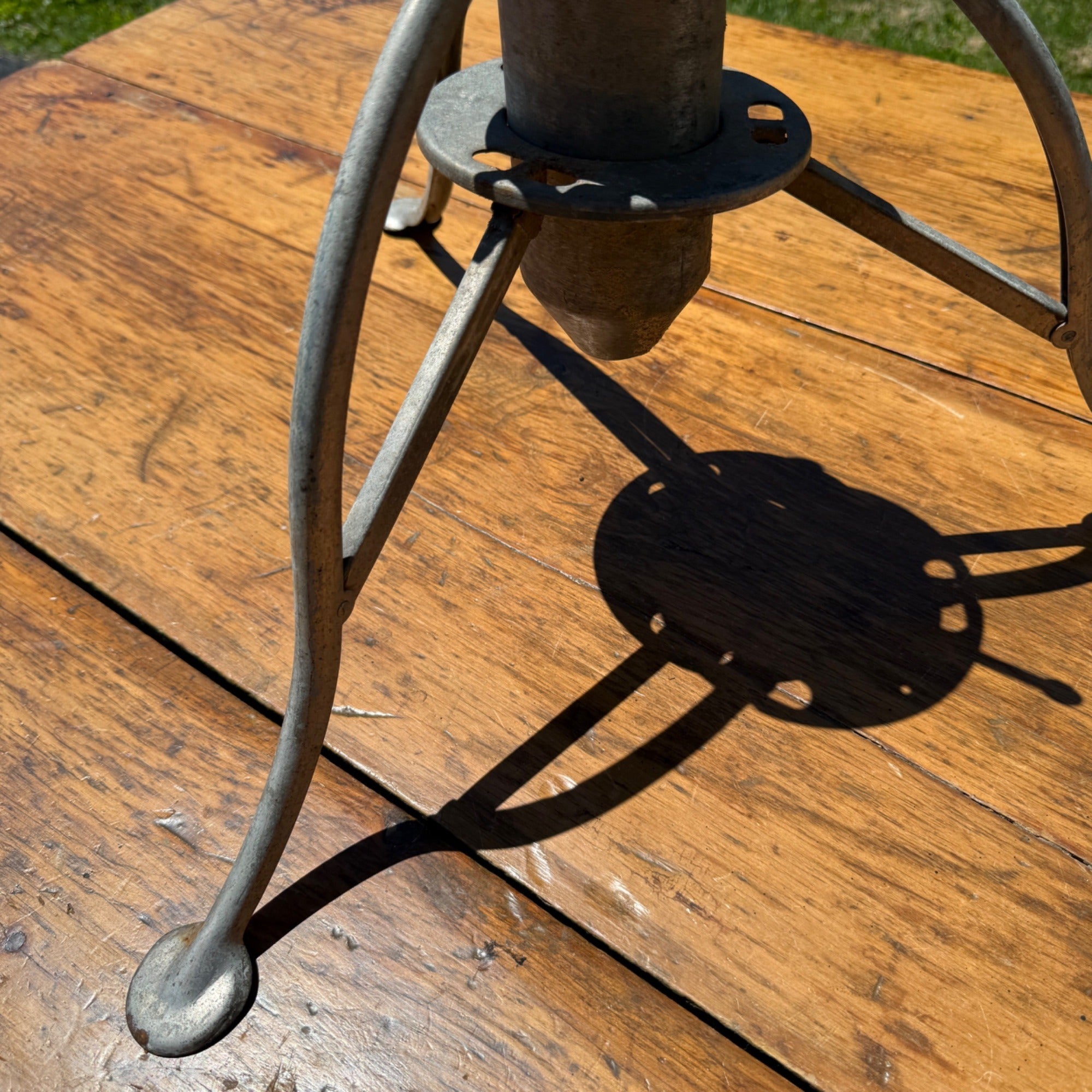 Vtg Tri-Fold Metal Tree Stand Artificial Tripod Mid-Century Atomic Age Christmas