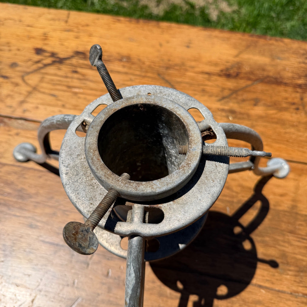 Vtg Tri-Fold Metal Tree Stand Artificial Tripod Mid-Century Atomic Age Christmas
