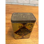 Vintage 1920s Quaker Maid Cocoa Tin Can Advertising Terre Haute Ind. Label