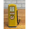 RARE Vintage 1950s Richfield Gas Pump Plastic Coin Bank Yellow Advertising Toy