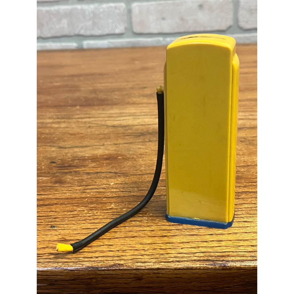RARE Vintage 1950s Richfield Gas Pump Plastic Coin Bank Yellow Advertising Toy