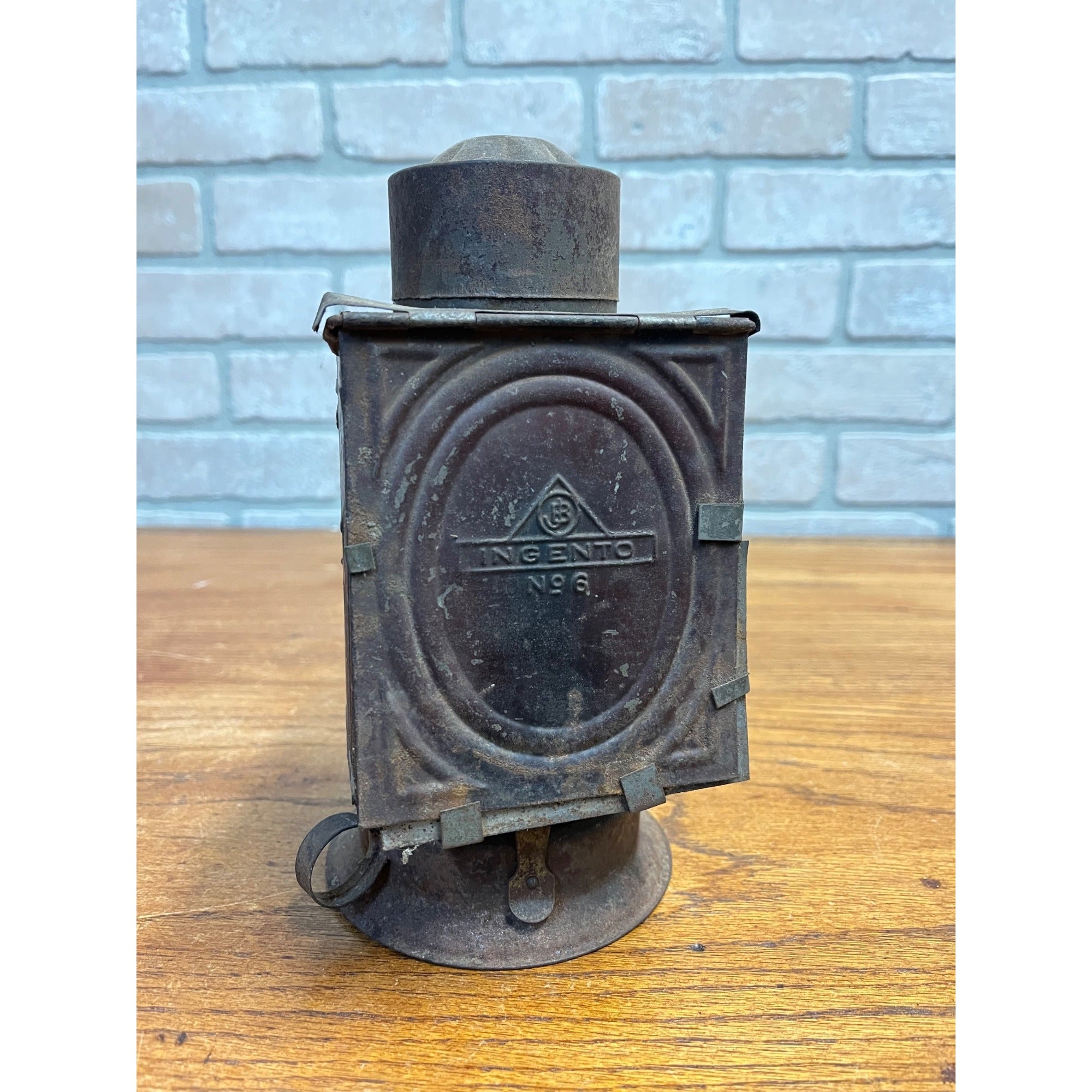 Antique Ingento No. 6 Dietz Convex Burner Dark Room Lantern Kerosene Oil
