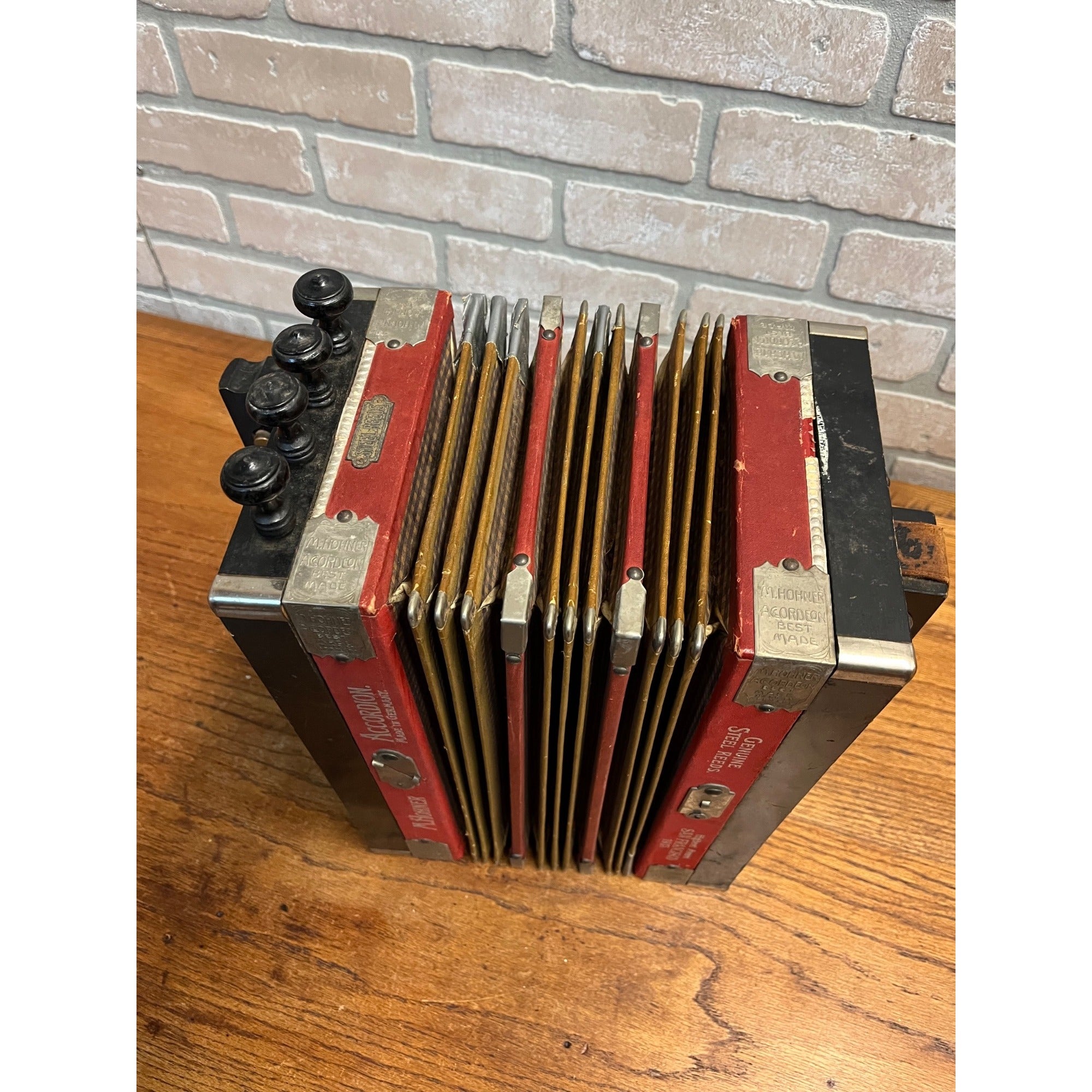 Antique M HOHNER Button Accordion Made in Germany