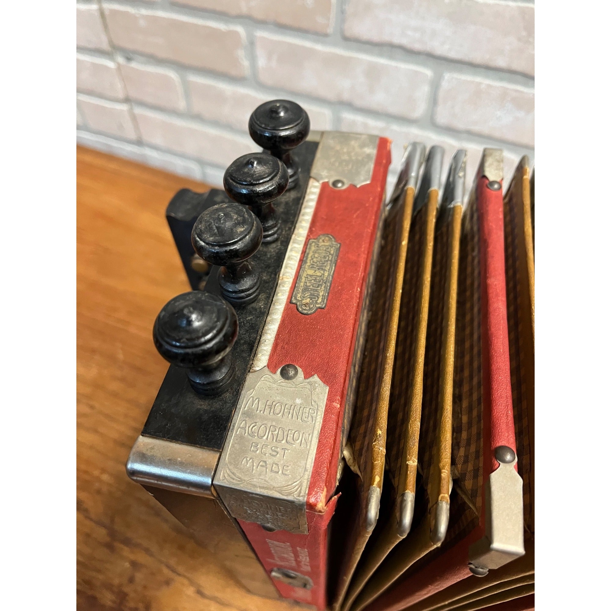 Antique M HOHNER Button Accordion Made in Germany