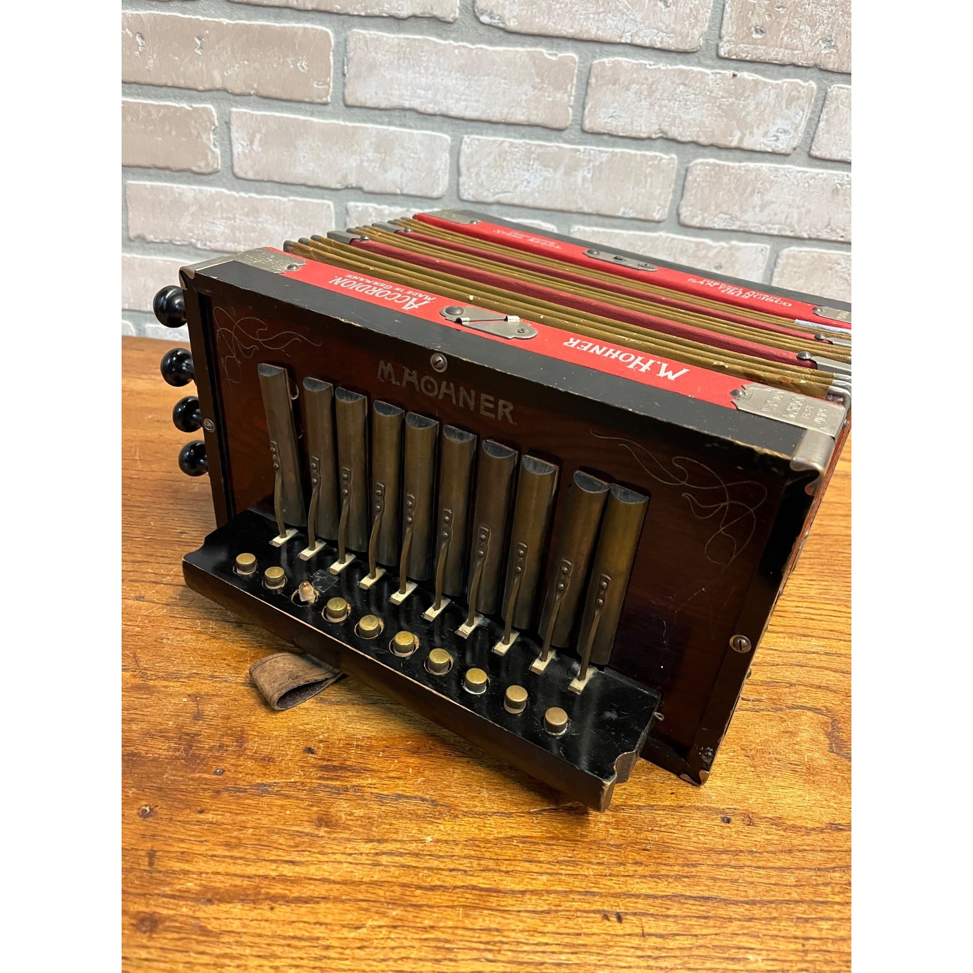Antique M HOHNER Button Accordion Made in Germany
