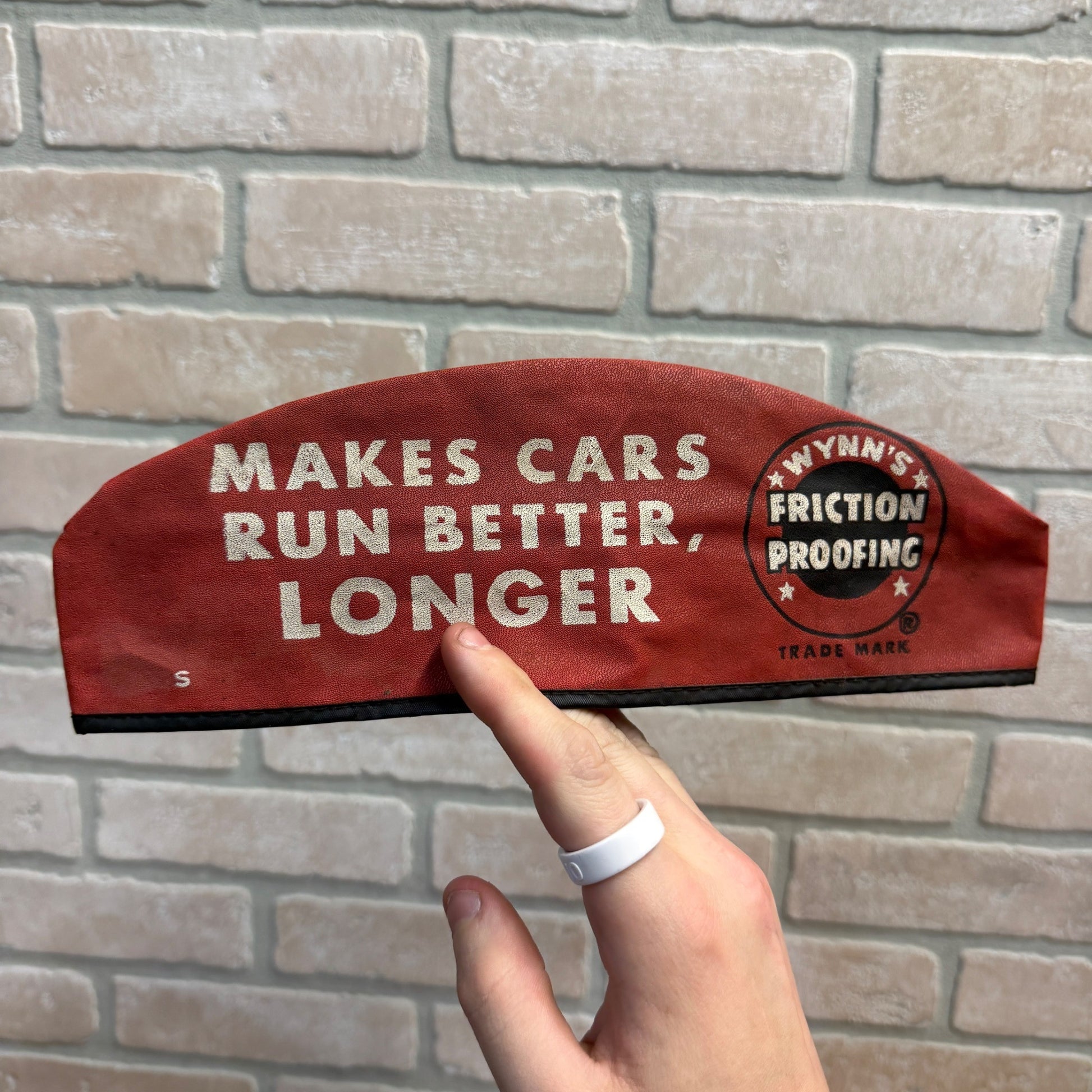 Vintage Oil Wynn's Friction Proofing Gas Station Attendants Hat/Cap