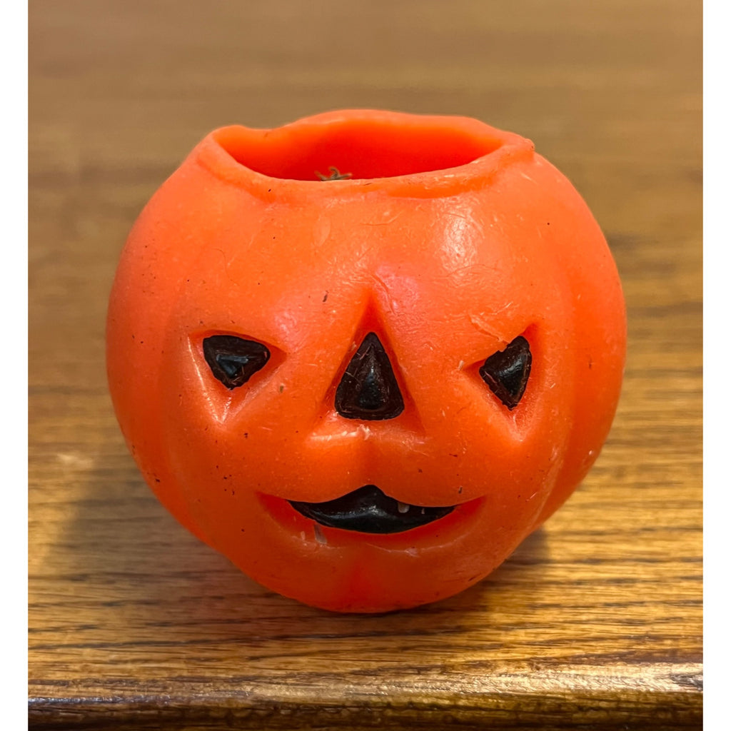 Vintage 1960s Gurley Candle Co. Figural Wax Jack o' Lantern JOL Halloween 2.25"