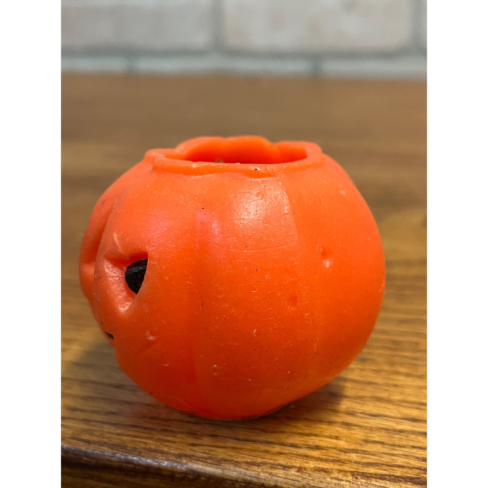 Vintage 1960s Gurley Candle Co. Figural Wax Jack o' Lantern JOL Halloween 2.25"