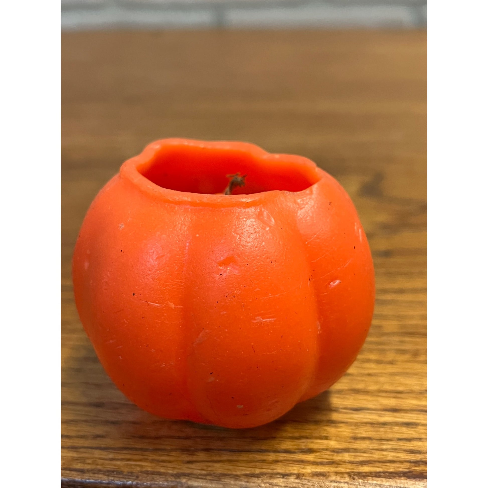 Vintage 1960s Gurley Candle Co. Figural Wax Jack o' Lantern JOL Halloween 2.25"