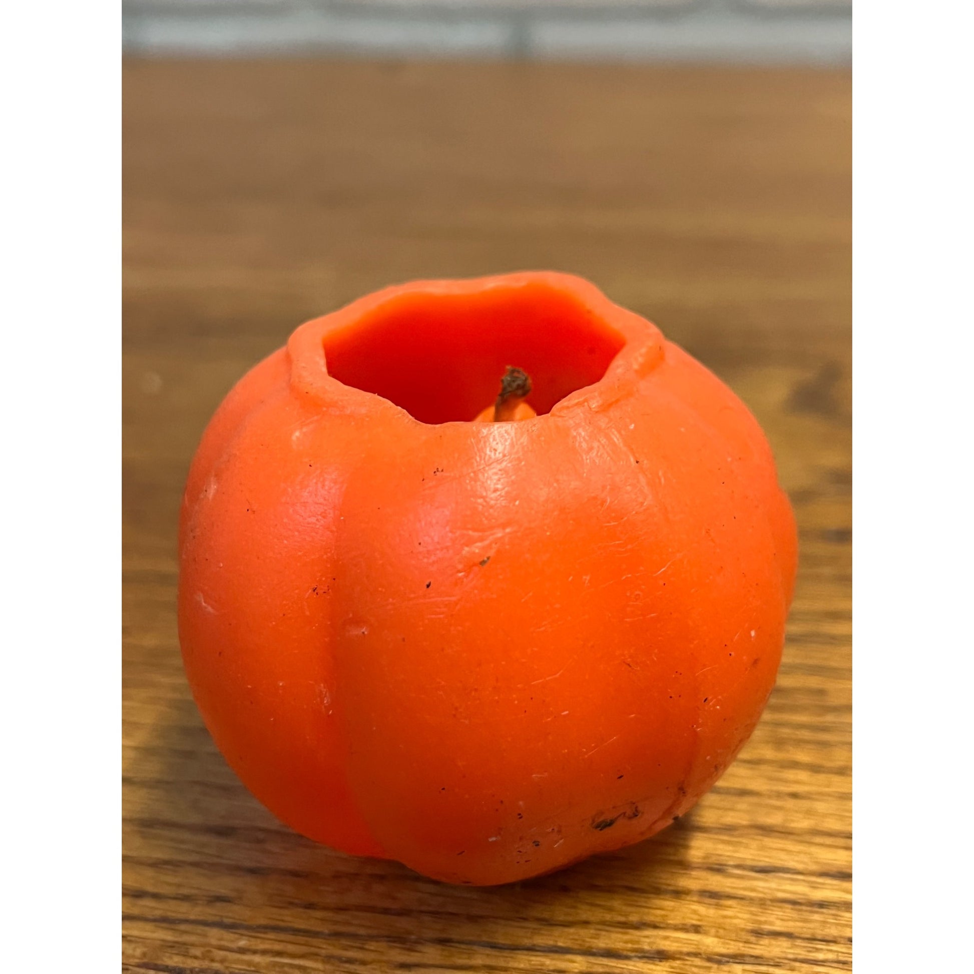 Vintage 1960s Gurley Candle Co. Figural Wax Jack o' Lantern JOL Halloween 2.25"