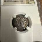 ROMAN IMPERATORIAL AR Denarius Julius Caesar 44 BC NGC Ch F Coin 4/5 2/5