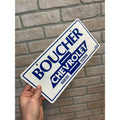 Vintage Boucher Chevrolet Chevy Waukesha  WI Dealership Booster License Plate