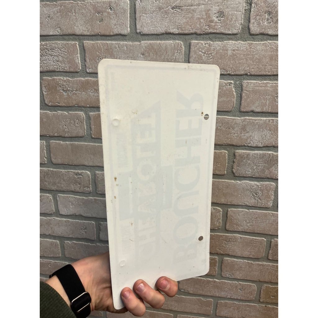 Vintage Boucher Chevrolet Chevy Waukesha  WI Dealership Booster License Plate