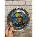 US Historical Society Jefferson Pewter USS Constitution Old Ironsides 1983 Plate