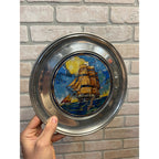US Historical Society Jefferson Pewter USS Constitution Old Ironsides 1983 Plate