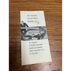 Vintage  Advertising Sales Chrysler New Gas Turbine Passenger Cars Dodge Dart