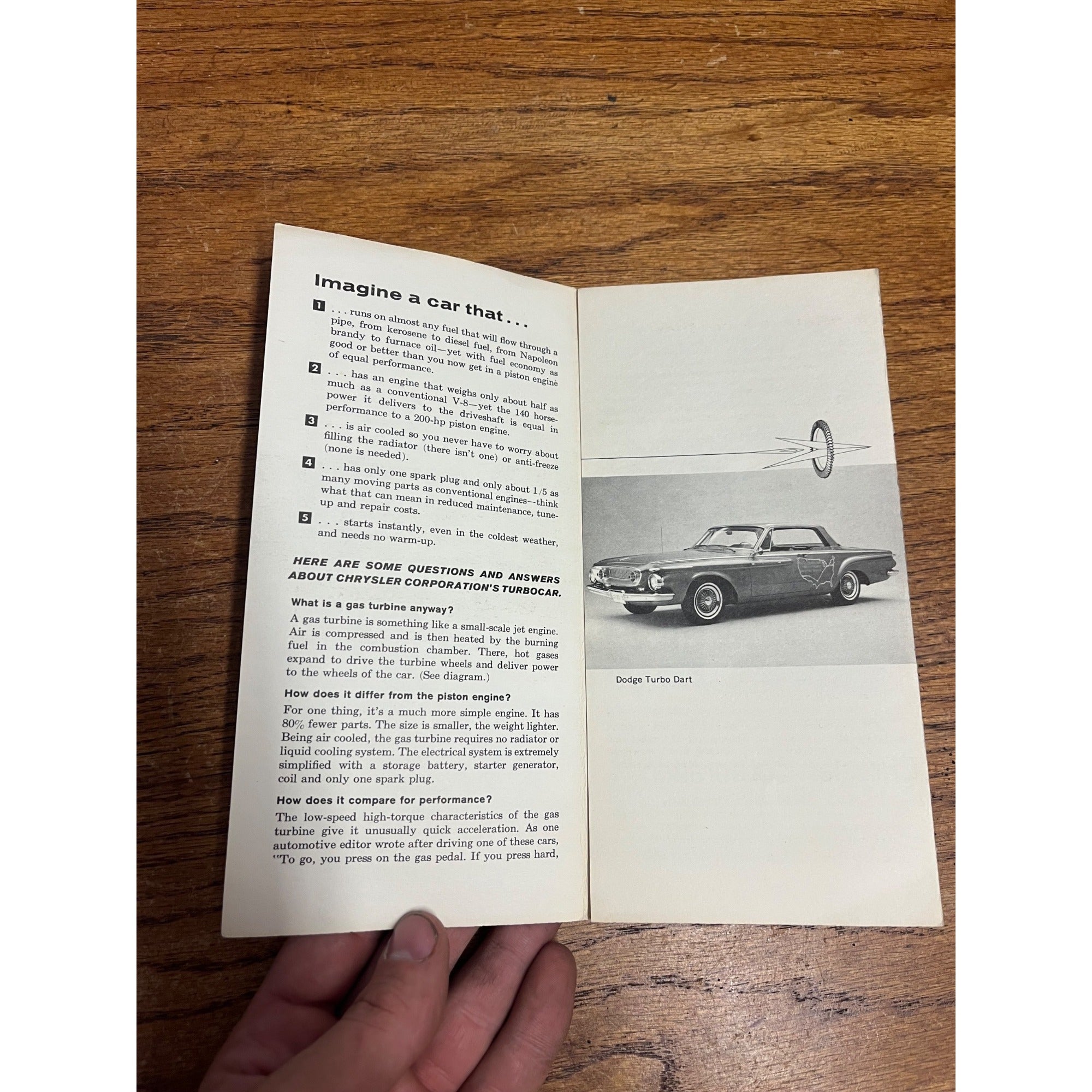 Vintage  Advertising Sales Chrysler New Gas Turbine Passenger Cars Dodge Dart