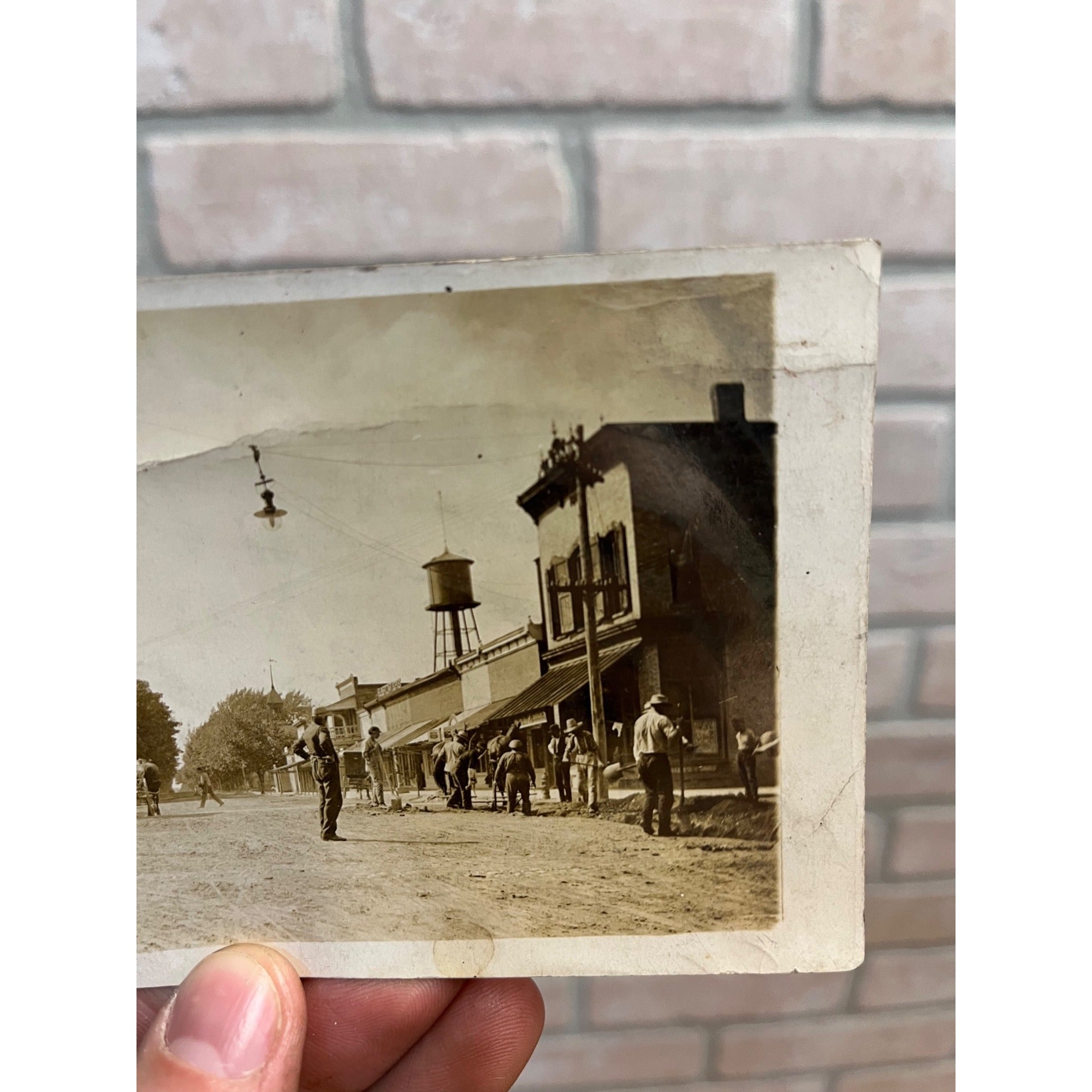 Vintage 1909 Wayland Michigan Downtown View Real Photo Rppc
