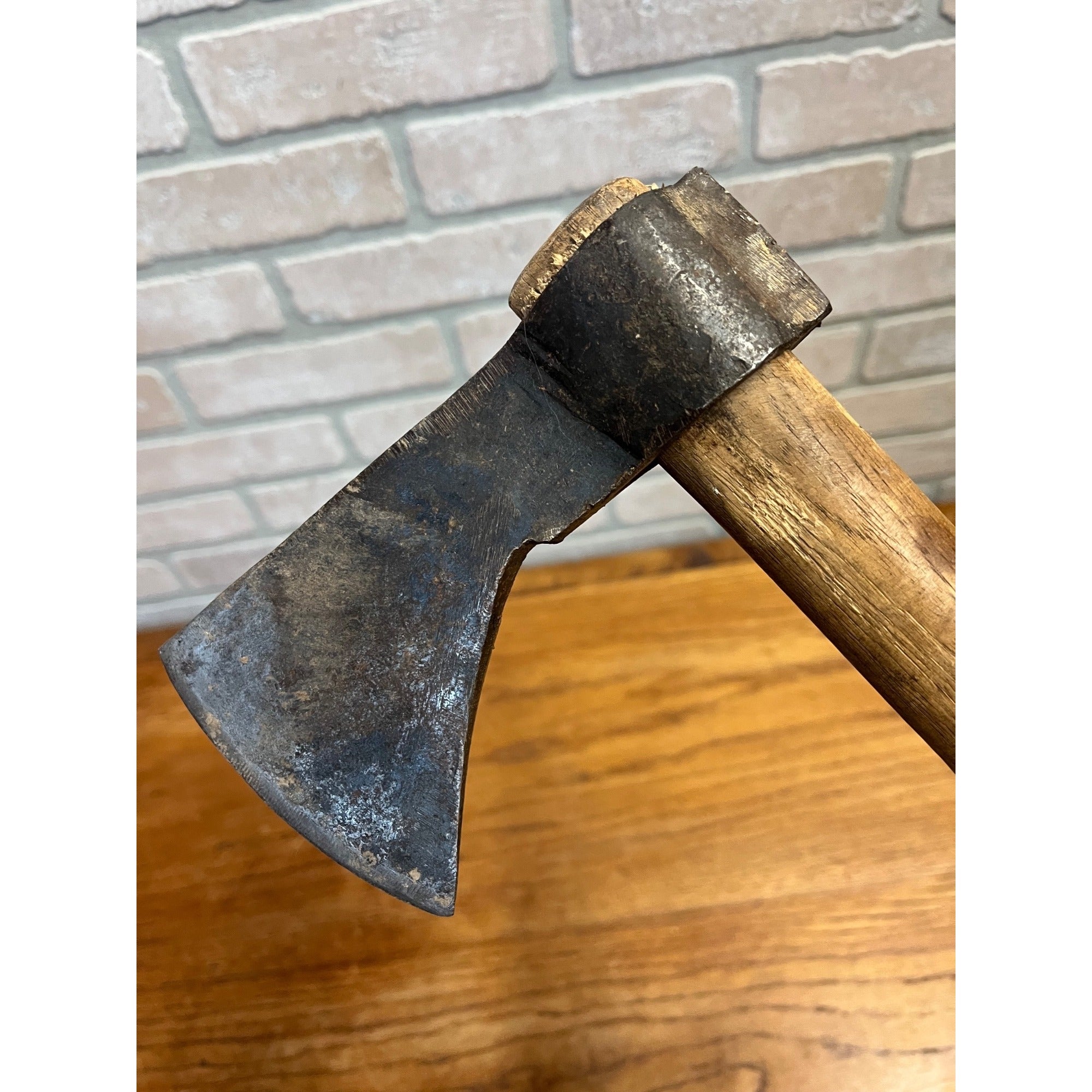 Vintage Tomahawk Hatchet Axe Marked India 18" Handle