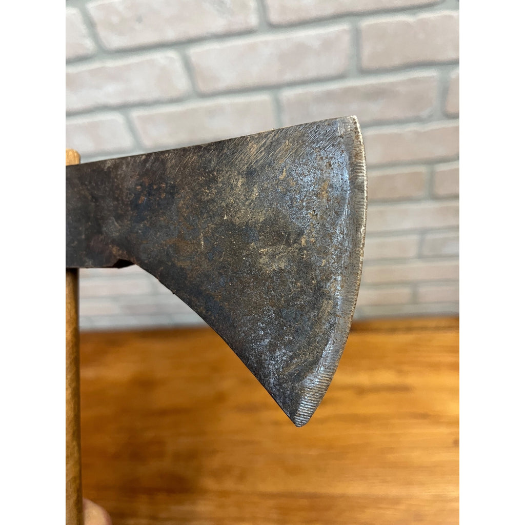 Vintage Tomahawk Hatchet Axe Marked India 18" Handle