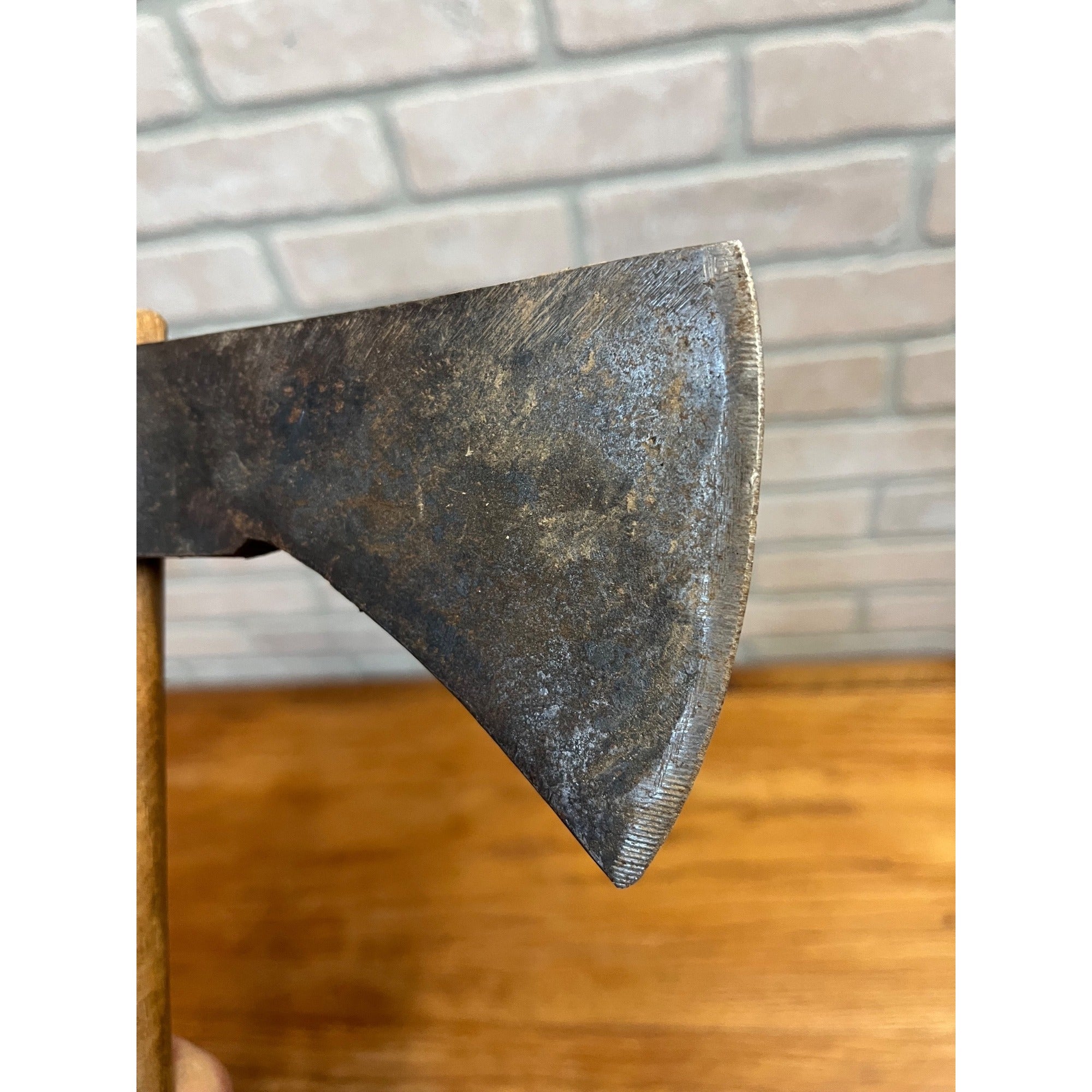 Vintage Tomahawk Hatchet Axe Marked India 18" Handle