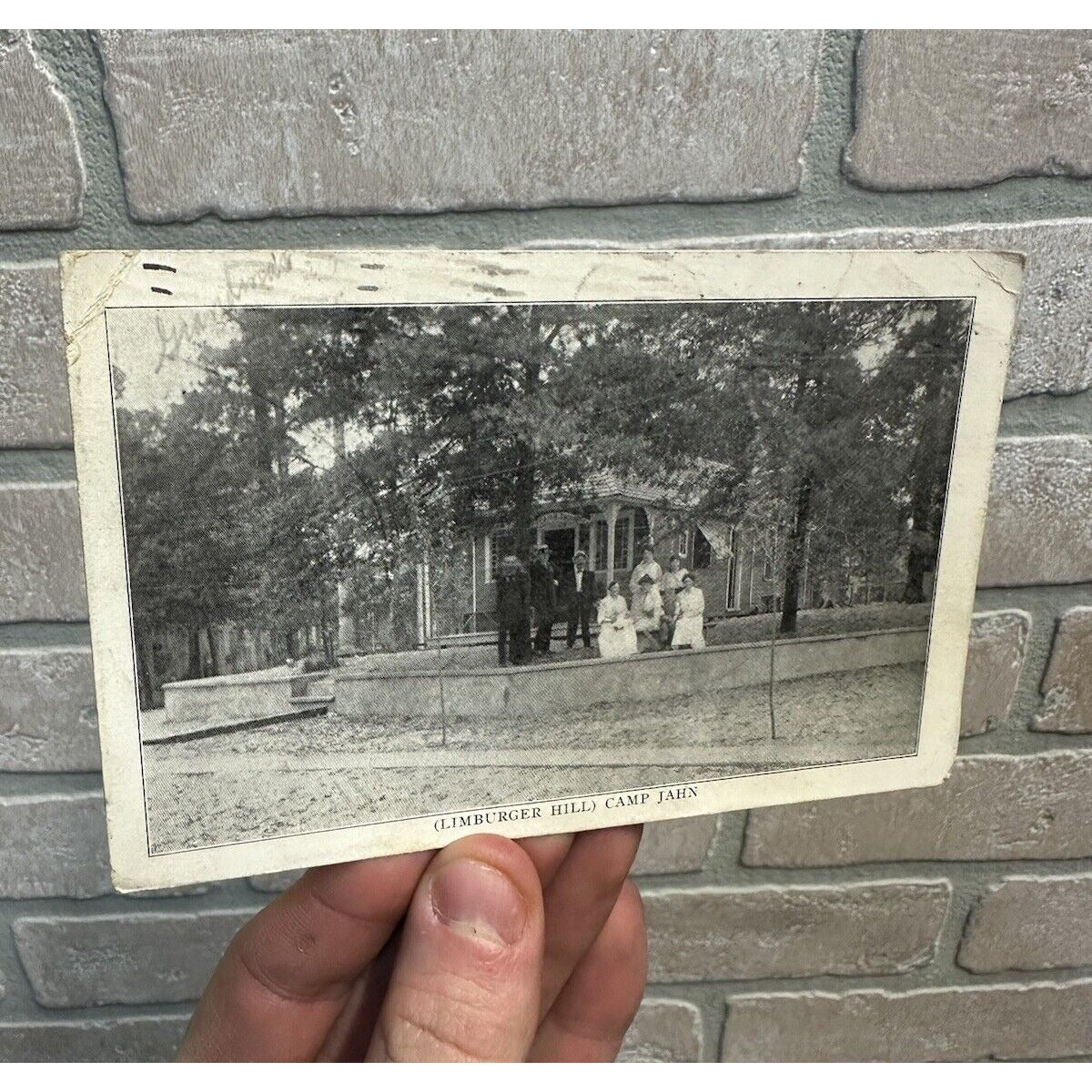 RARE Vintage 1920s Camp Jahn Keansburg NJ Gymnastic Postcard Limburger Hill