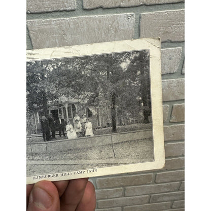 RARE Vintage 1920s Camp Jahn Keansburg NJ Gymnastic Postcard Limburger Hill