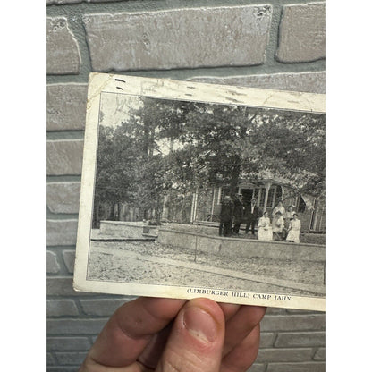 RARE Vintage 1920s Camp Jahn Keansburg NJ Gymnastic Postcard Limburger Hill