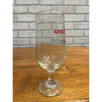 Vintage Hamm's Beer Stemmed Glass Land of Sky Blue Waters 7" Barware