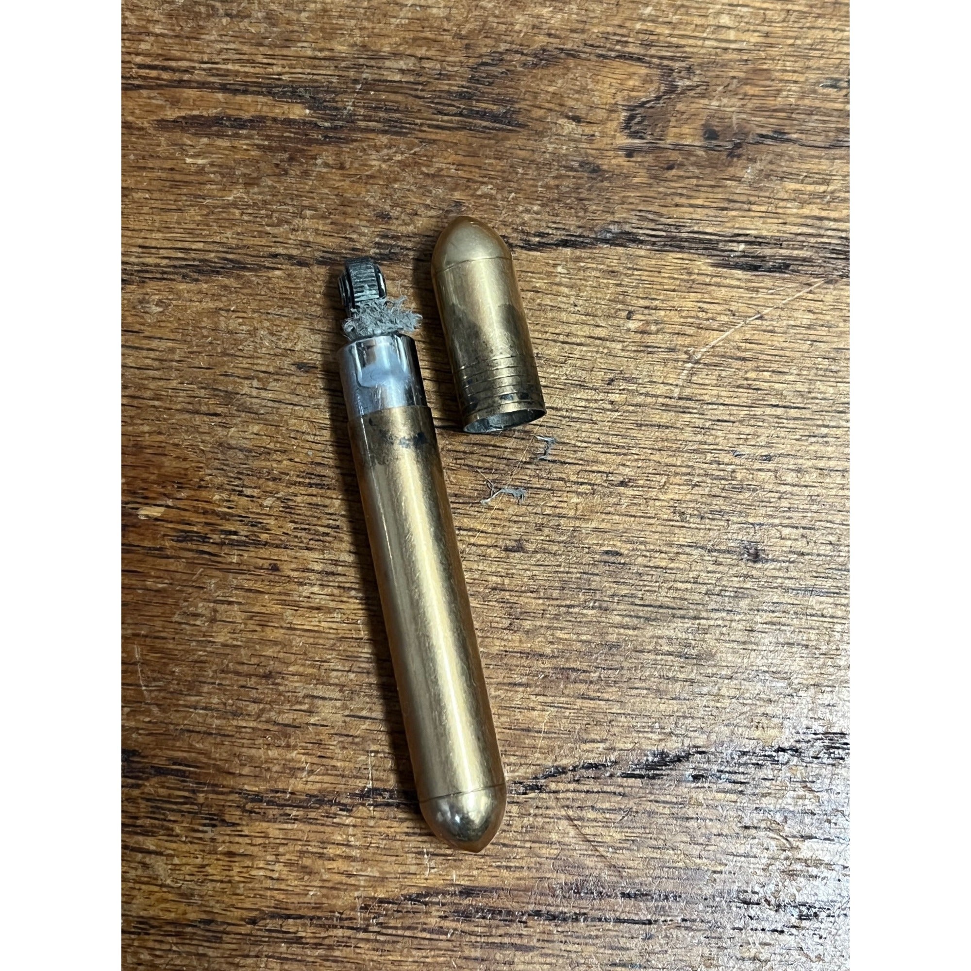 Vintage Brass Tube Stick Redilite Cigarette Lighter Patent Made in USA