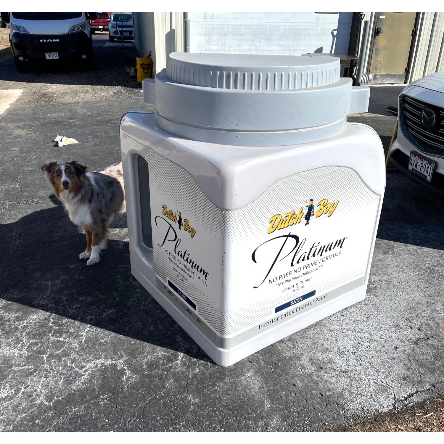 HUGE Dutch Boy Paints Advertising Store Display Lighted Sign Paint Can  4ft Tall