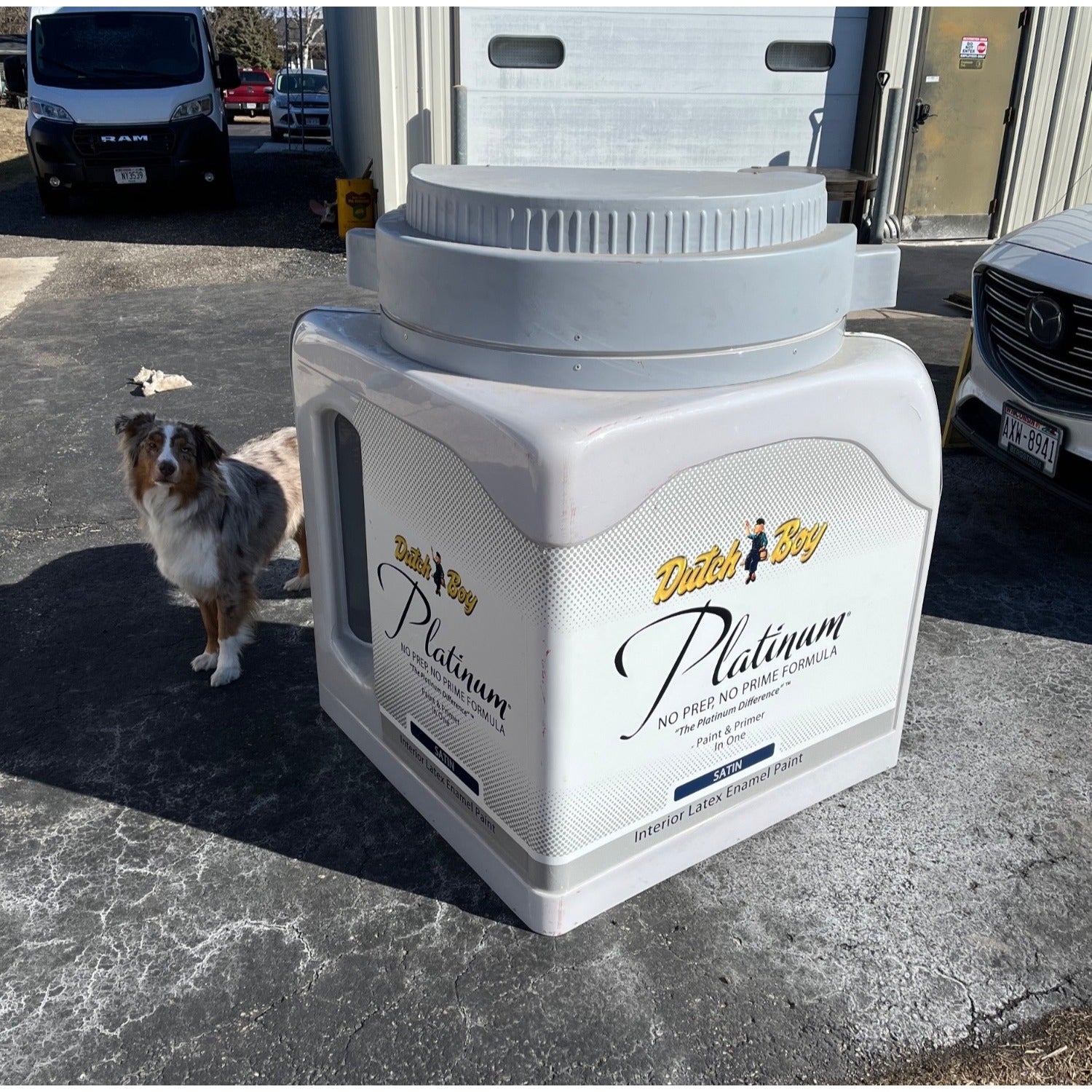 HUGE Dutch Boy Paints Advertising Store Display Lighted Sign Paint Can  4ft Tall