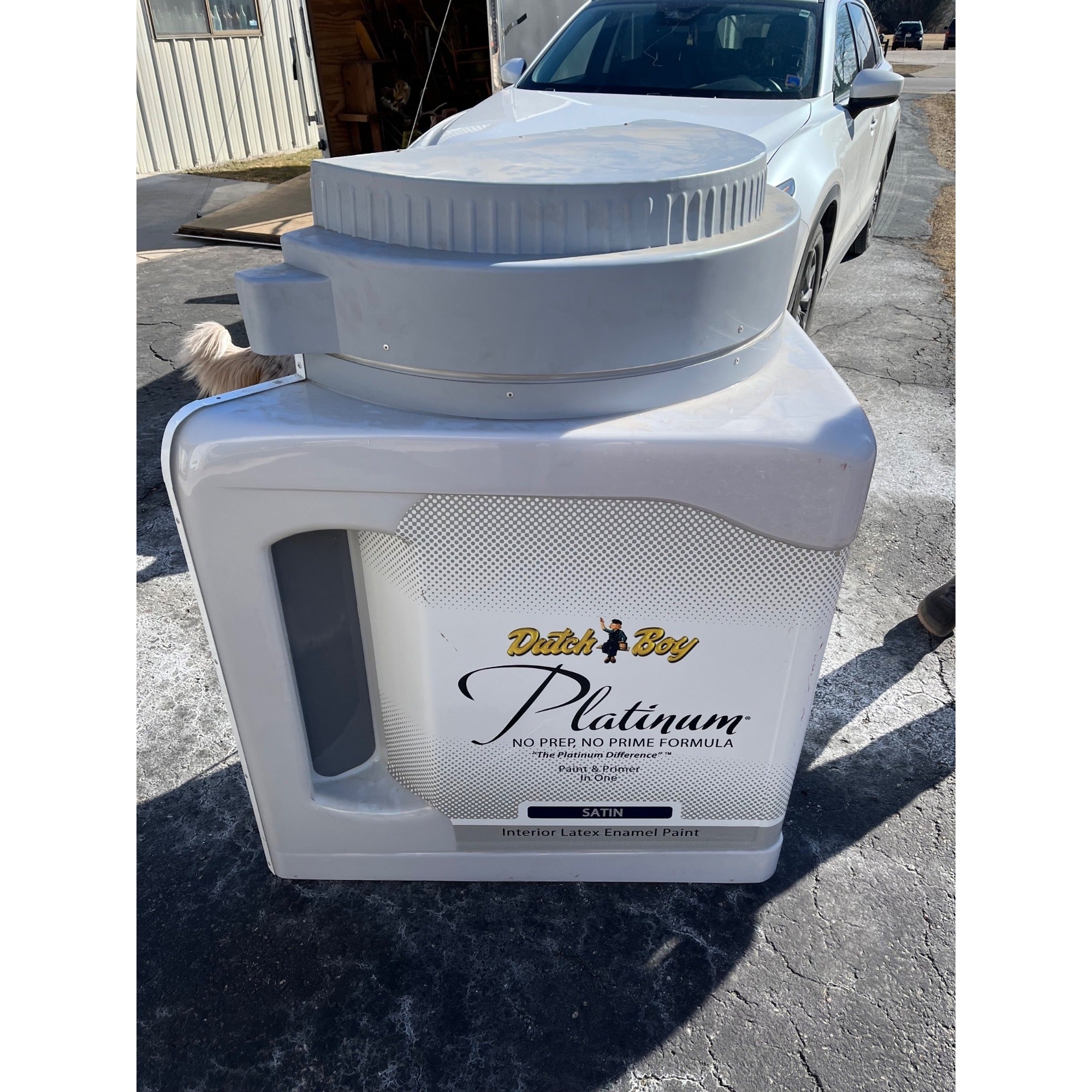 HUGE Dutch Boy Paints Advertising Store Display Lighted Sign Paint Can  4ft Tall