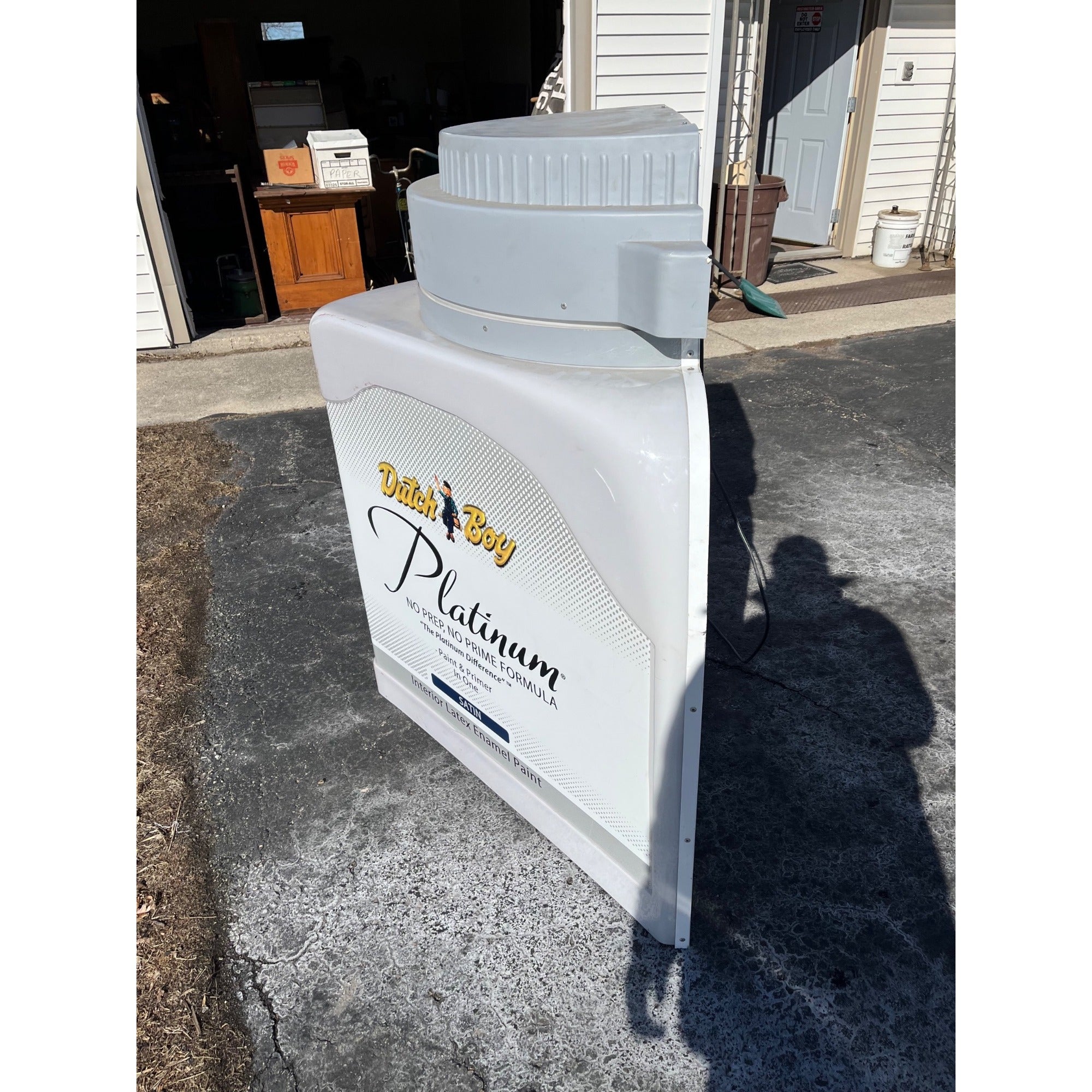 HUGE Dutch Boy Paints Advertising Store Display Lighted Sign Paint Can  4ft Tall