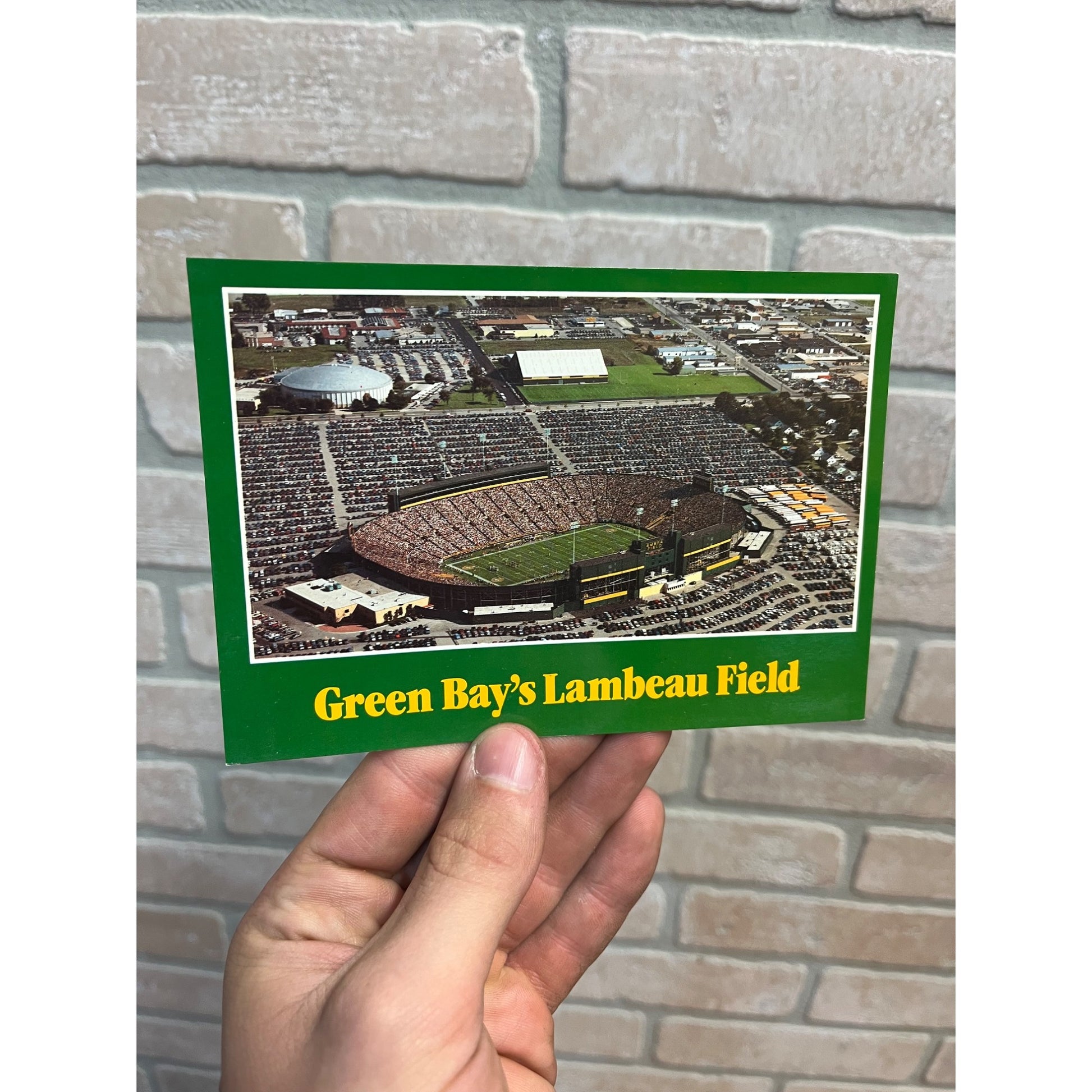 Vintage 1980s Green Bay Packers Lambeau Field 4x6 Inch Postcard NFL Stadium