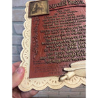 Vintage My Kitchen Prayer Wall Plaque Jesus 1944 M. Peterson Religious Text