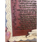 Vintage My Kitchen Prayer Wall Plaque Jesus 1944 M. Peterson Religious Text