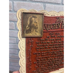 Vintage My Kitchen Prayer Wall Plaque Jesus 1944 M. Peterson Religious Text