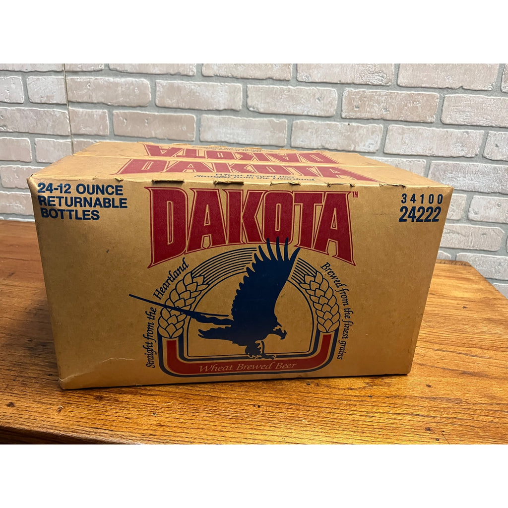 Vintage 1980s Miller Brewing Co. Dakota Beer Cardboard Case Bottle Crate Box