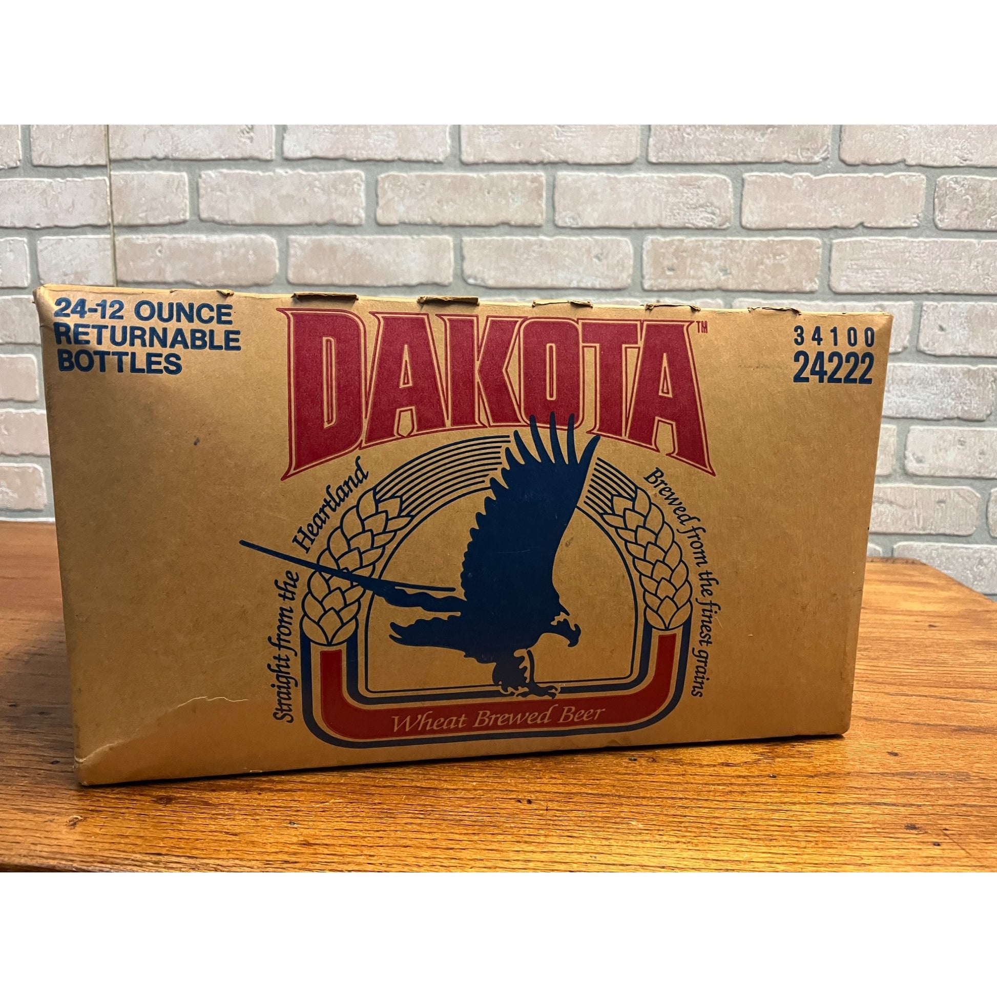 Vintage 1980s Miller Brewing Co. Dakota Beer Cardboard Case Bottle Crate Box