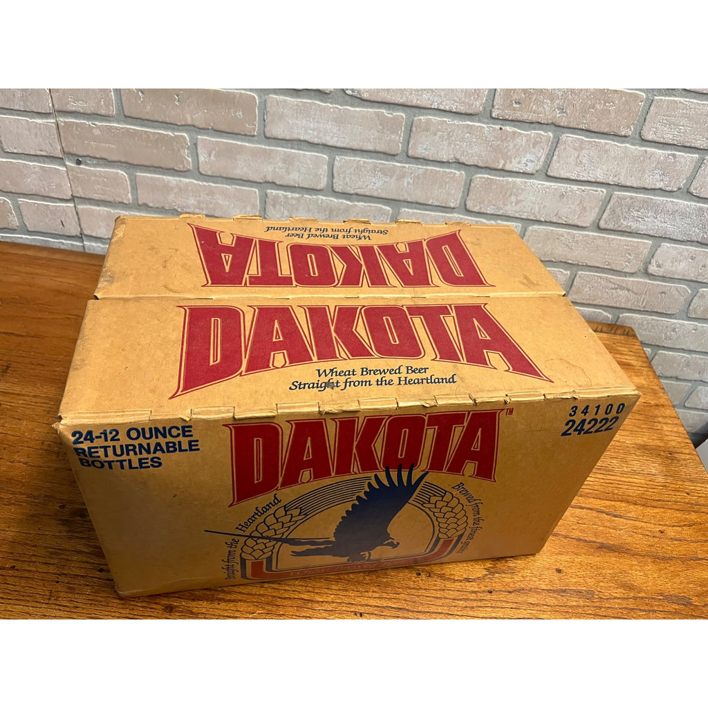 Vintage 1980s Miller Brewing Co. Dakota Beer Cardboard Case Bottle Crate Box