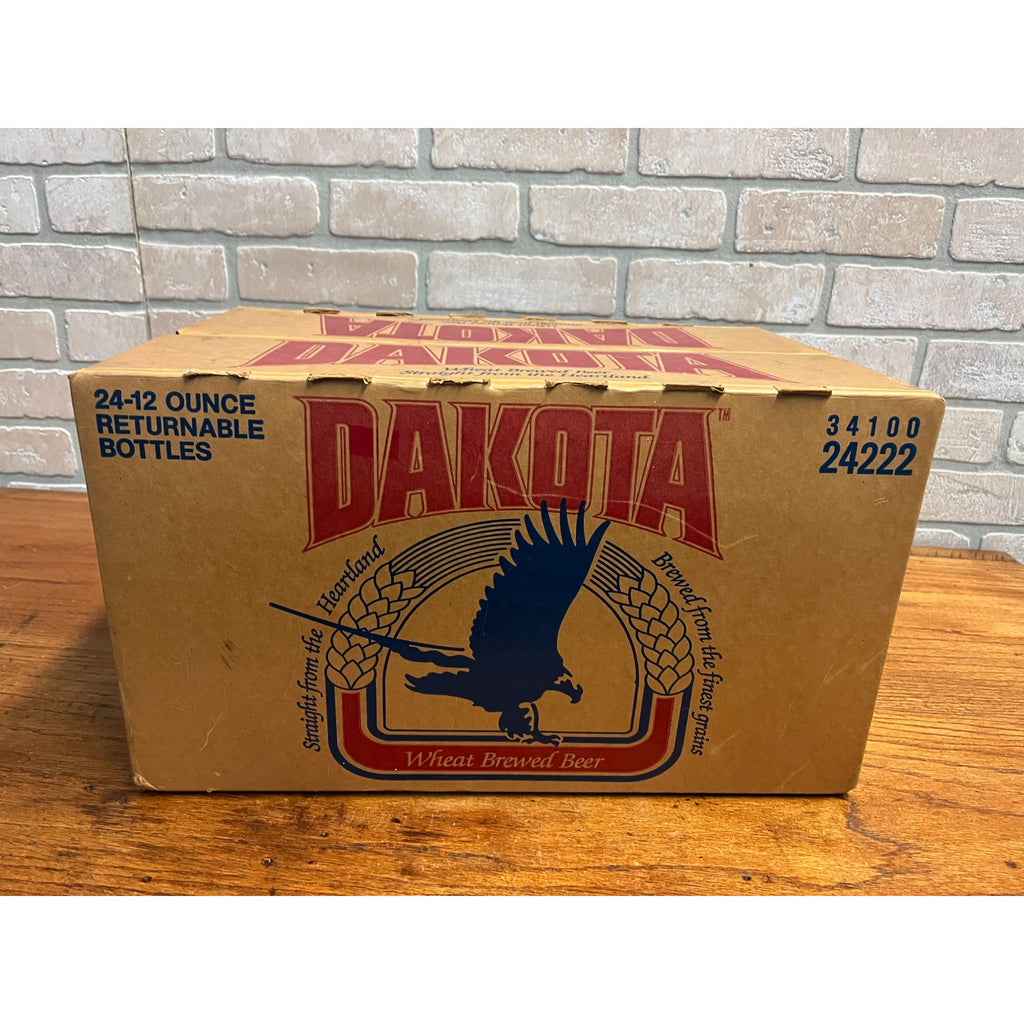 Vintage 1980s Miller Brewing Co. Dakota Beer Cardboard Case Bottle Crate Box