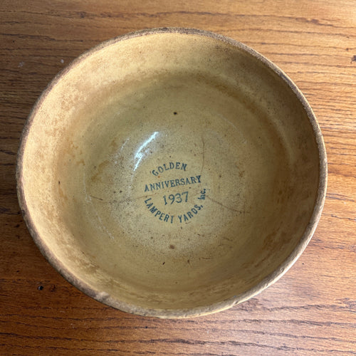 "Red Wing Advertising Saffron Ware 7-1/2" Bowl Golden Anniversary Lampert Yards Inc