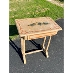 Vintage Small Hand Painted Table with Drawer