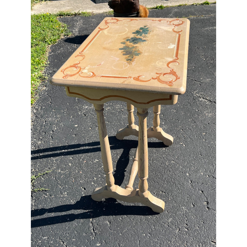 Vintage Small Hand Painted Table with Drawer